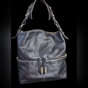 Dooney & Bourke Black Leather Shoulder Bag / Hobo Tote